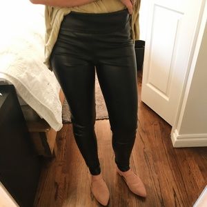High rise Vegan leather pants